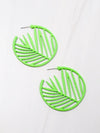 Bonita Cutout Hoop earrings - Green-Jewelry-Kate & Kris