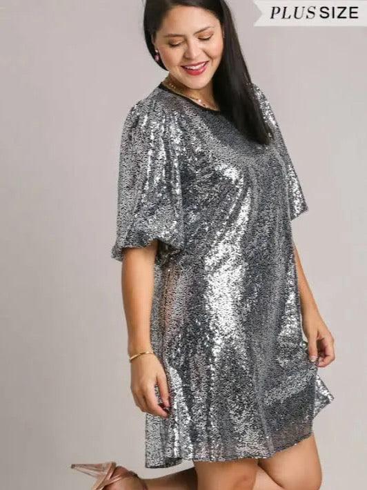 Life of the Party Silver Sequin Dress