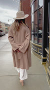 Favorite Latte Knitted Trench Coat