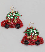 Beaded Christmas Earrings-accessories-Kate & Kris