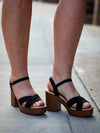 Carson Black Suede Heeled Sandal-Shoes-Kate & Kris