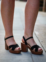 Carson Black Suede Heeled Sandal-Shoes-Kate & Kris
