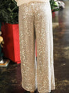 Celeste Sequin Pants In Champagne-Pants-Kate & Kris