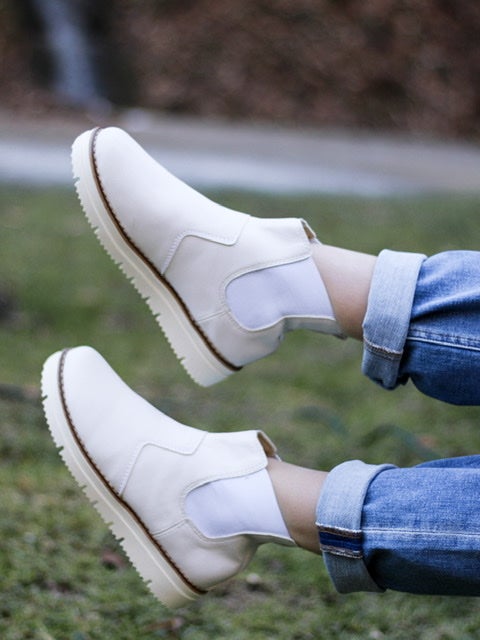 Chelsea Ankle Boot - White-Shoes-Kate & Kris