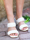 Double Strap Braided Slides - Ivory-Shoes-Kate & Kris