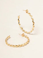 Gold Twisted Hoop Earrings-Kate & Kris
