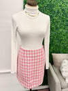 Gossip Girl Pink Plaid Tweed Skirt-Blazer-Kate & Kris