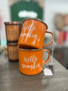 Hello Pumpkin Orange Campfire Coffee Mug - 18 oz-Mugs-Kate & Kris