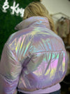 Iridescent Lavender Cropped Jacket-Kate & Kris