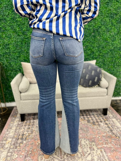 Judy Blue Mid Rise Flare Jeans-Jeans-Kate & Kris
