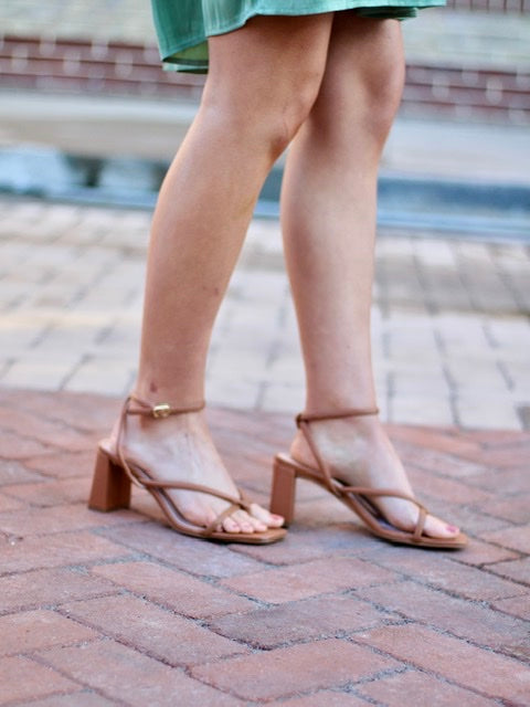 Kerstin Strappy Sandal blocked heel - Camel-Shoes-Kate & Kris