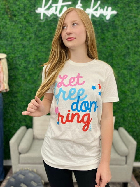 Let Freedom Ring Tee-Womens tops-Kate & Kris