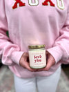 Love You Soy Candle-Apparel & Accessories-Kate & Kris