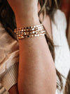 Oval Metallic Beaded Bracelet Set-accessories-Kate & Kris