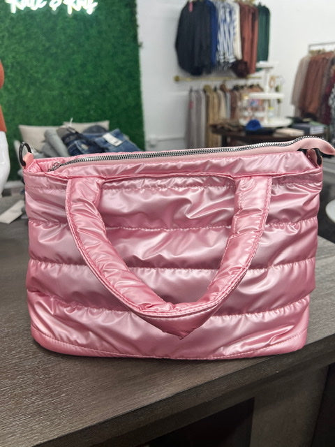 Quilted Puffer Bag - Pink – Kate & Kris