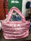 Quilted Puffer Bag - Pink-purse-Kate & Kris