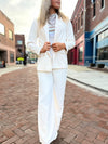 The Cassidy Wide Leg Pant in Ivory-women’s pants-Kate & Kris
