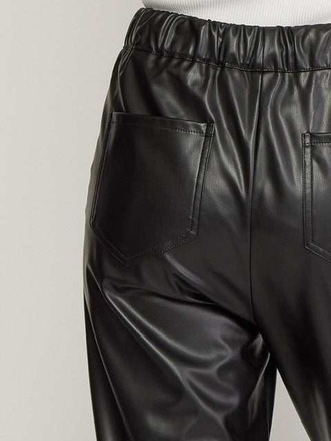 The Lexie Leather Pants - Black-Bottoms-Kate & Kris